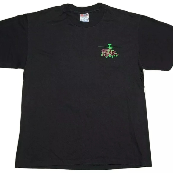 VTG Apache Helicopter Propoganda Vaporwave Shirt - Picture 2 of 4